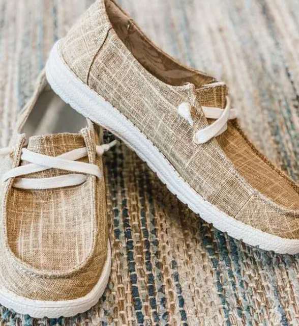 Thalia - Damen Alle Jahreszeiten Canvas-Flatschuhe mit Schnürung Khaki