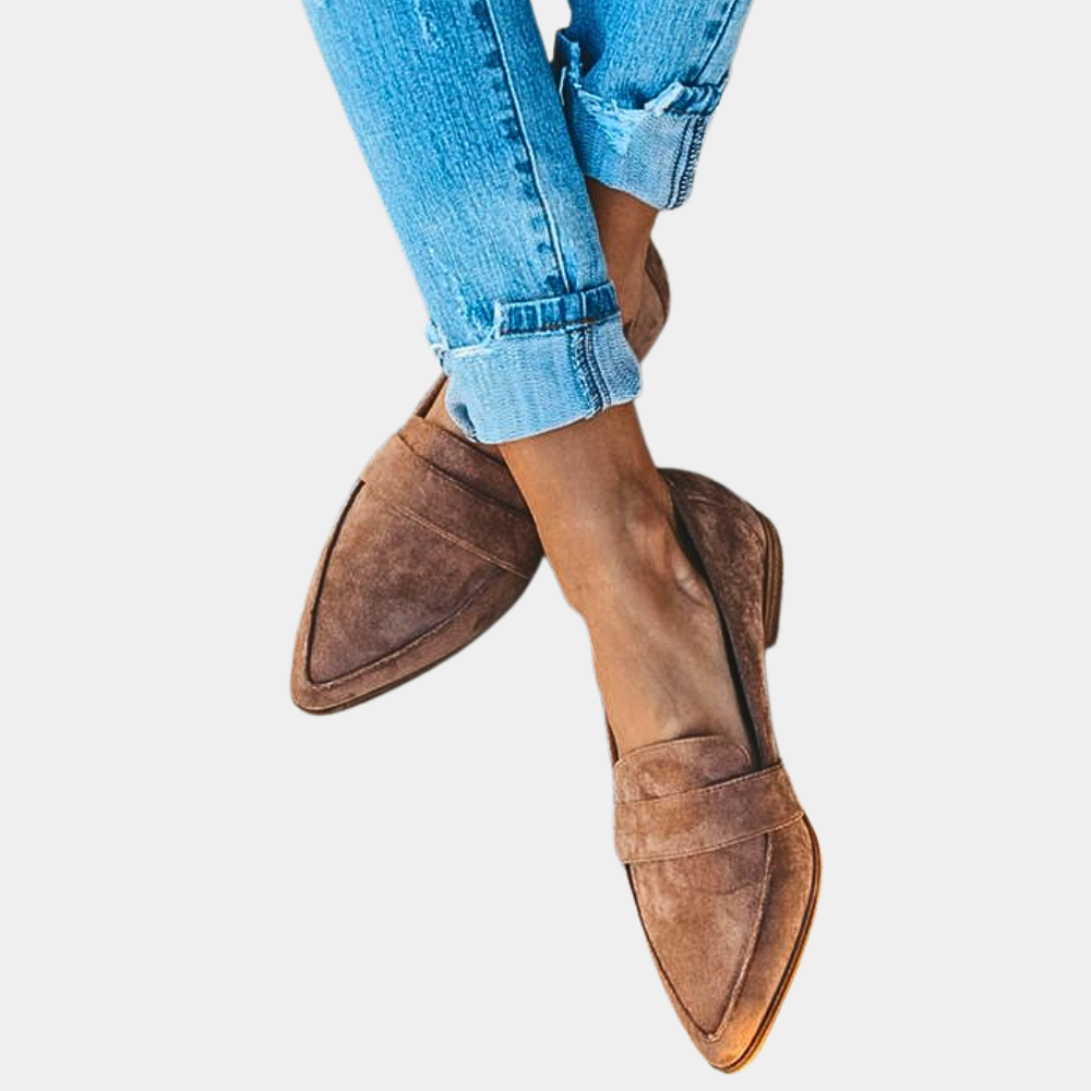 Thea - Damen Wildleder Lofters Hellbraun