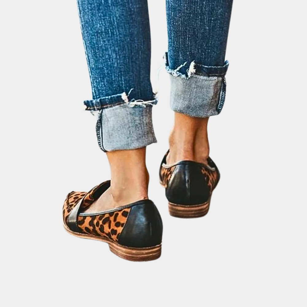 Thea - Damen Wildleder Lofters Leopard