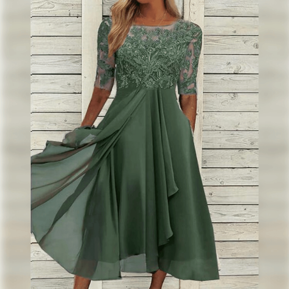 Theresia - Das schicke und komfortable Kleid Grun