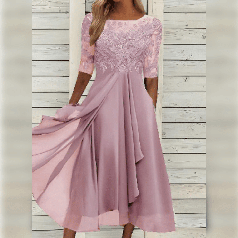Theresia - Das schicke und komfortable Kleid Rosa