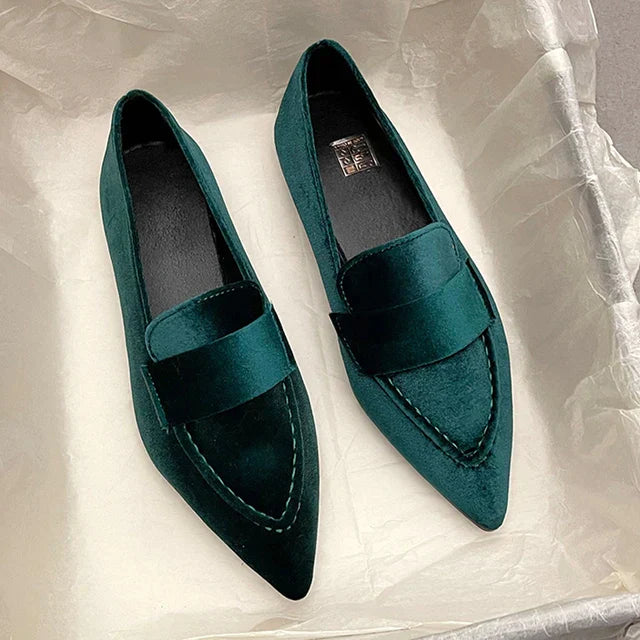 Tjorna - Spitze Slip-On Schuhe für Damen Grun