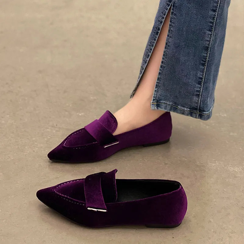 Tjorna - Spitze Slip-On Schuhe für Damen Lila