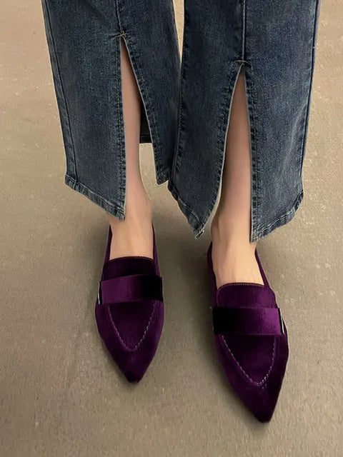 Tjorna - Spitze Slip-On Schuhe für Damen Lila 2