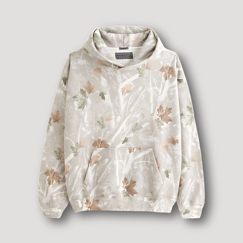 Torsten - Hoodie Oversized Outdoor Camouflage Warm Bequem Grau