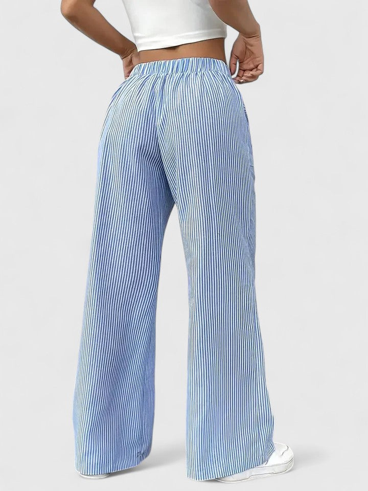 Tove – Lässige Hose mit Streifen - Blau 2