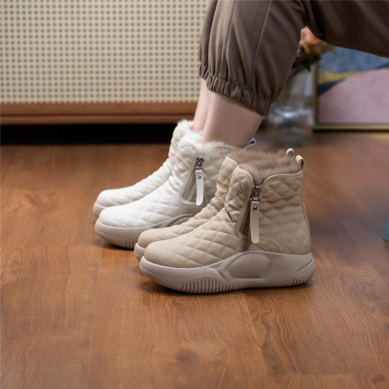 Tryphosa - Schneestiefel Wasserdicht Warm Rutschfest Robust Beige