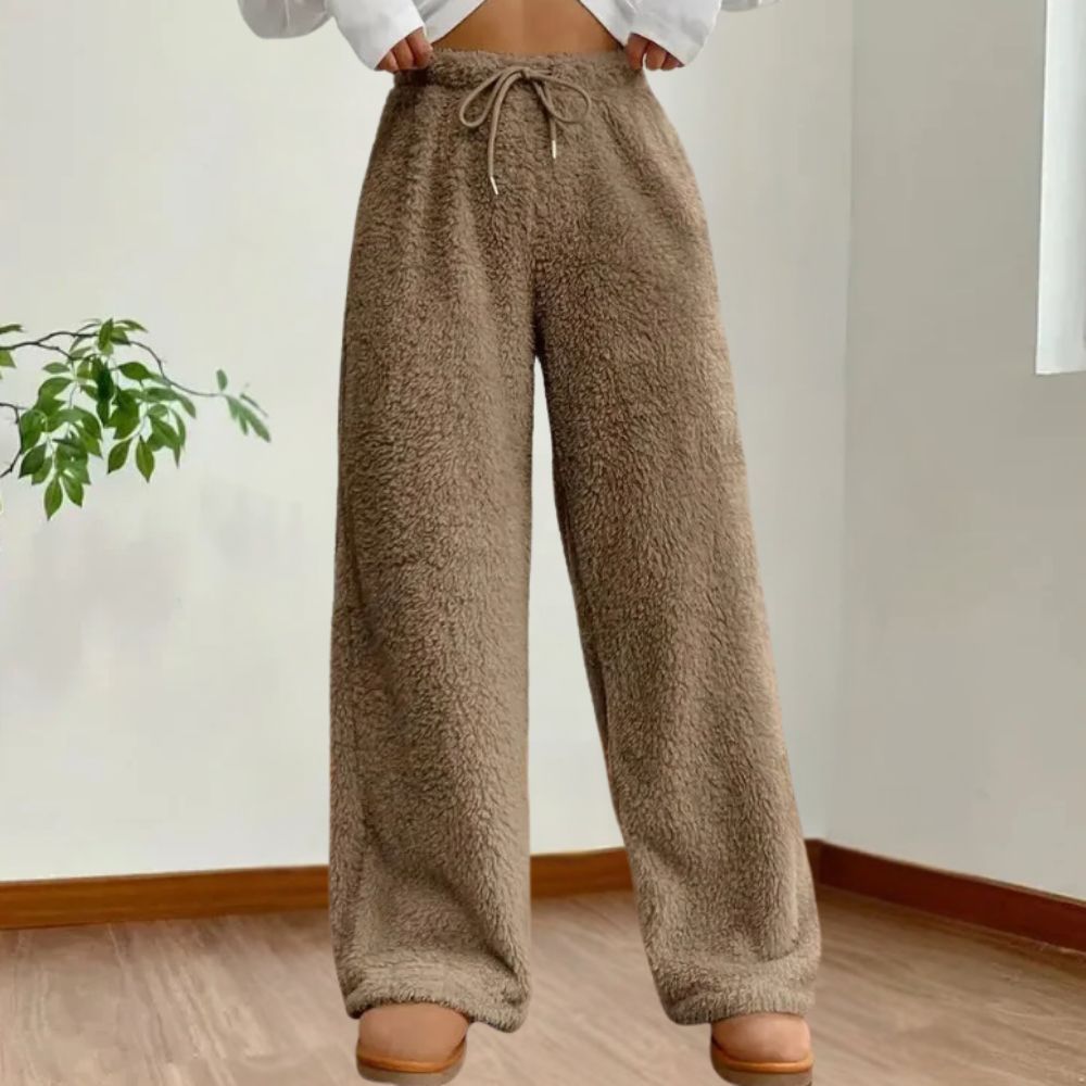 Udele- Warme & kuschelige Plüschhosen für Frauen Khaki