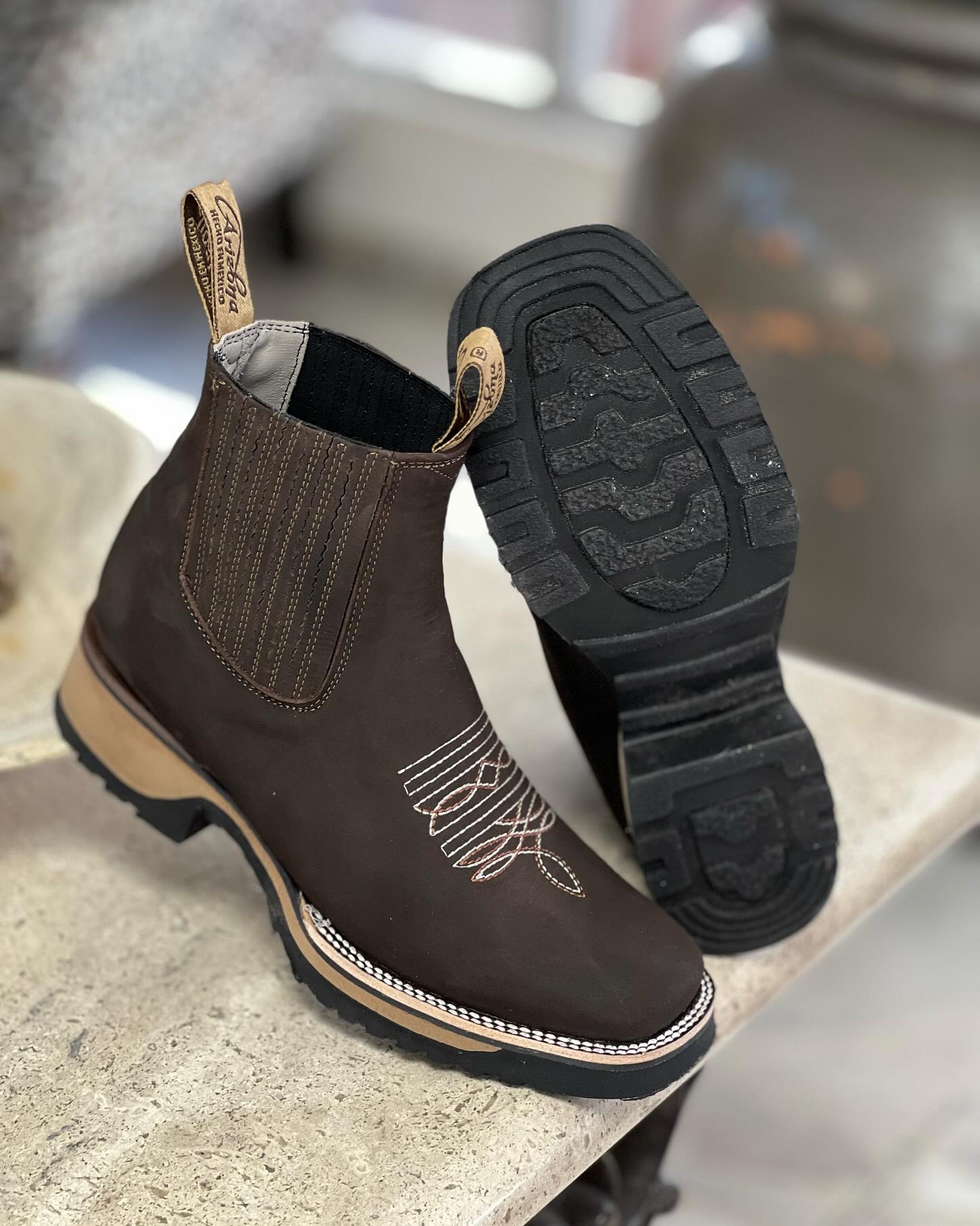 Ulvi – Unisex Orthopädische Cowboy Stiefel Leder Braun