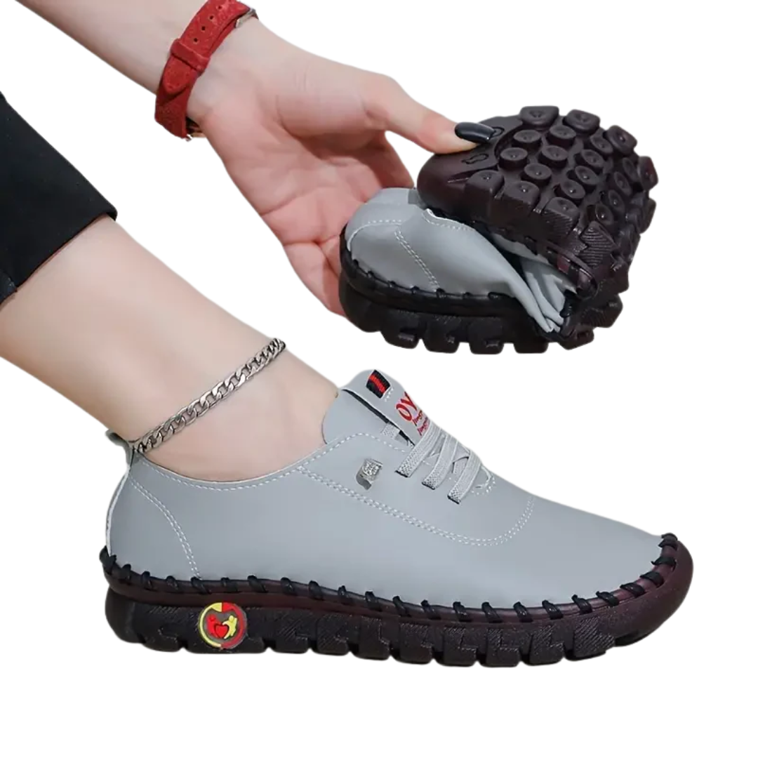 Ulviya - Sneaker Bequem Rutschfest Komfort Ergonomisch Grau