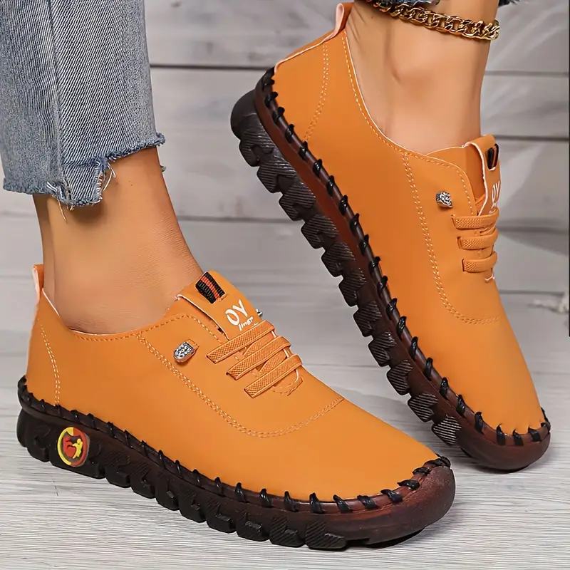 Ulviya - Sneaker Bequem Rutschfest Komfort Ergonomisch Orange