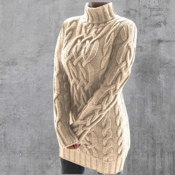 Lyra - Eleganter und warmer langer Rollkragenpullover