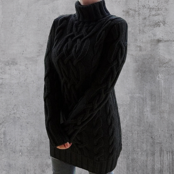 Lyra - Eleganter und warmer langer Rollkragenpullover