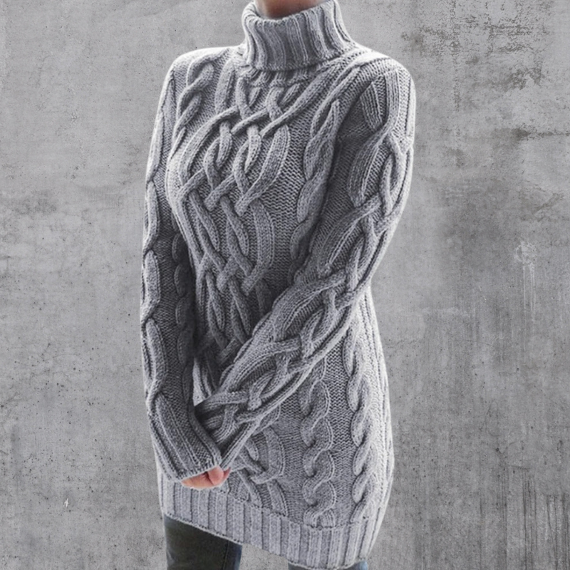 Lyra - Eleganter und warmer langer Rollkragenpullover