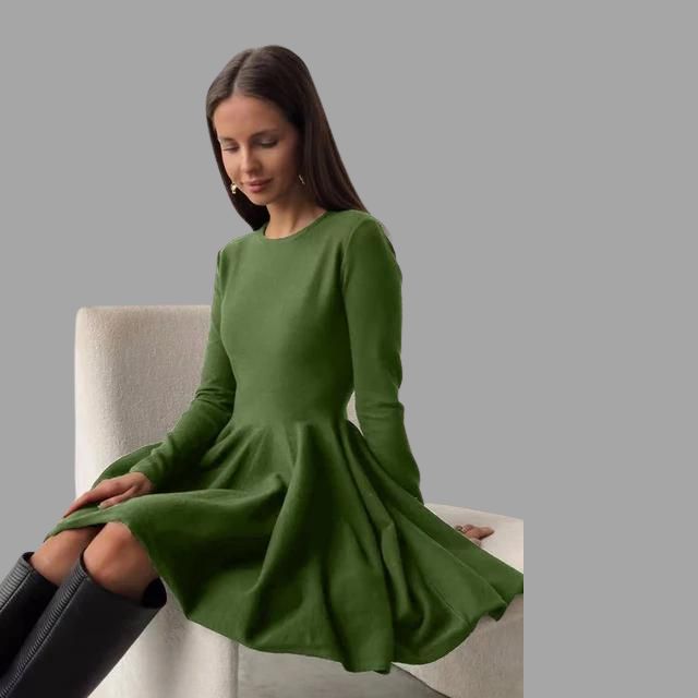 Daniela - Elegantes Damen Sweaterkleid mit Plisseerock