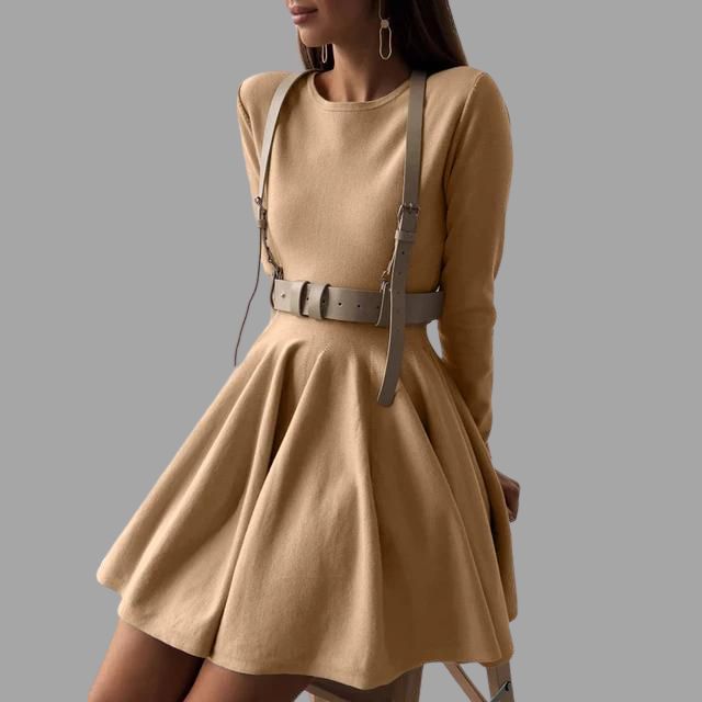 Daniela - Elegantes Damen Sweaterkleid mit Plisseerock