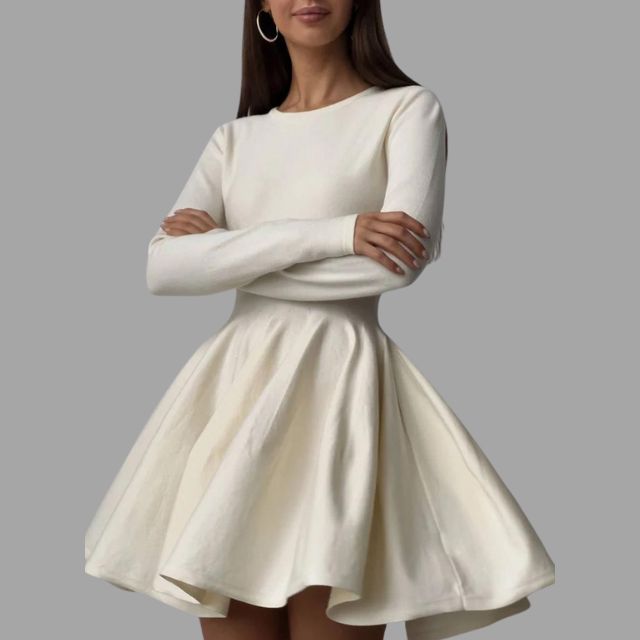 Daniela - Elegantes Damen Sweaterkleid mit Plisseerock