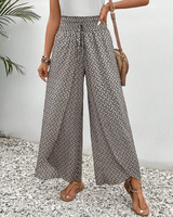 Steylla - Geometrische Hose mit weitem Bein