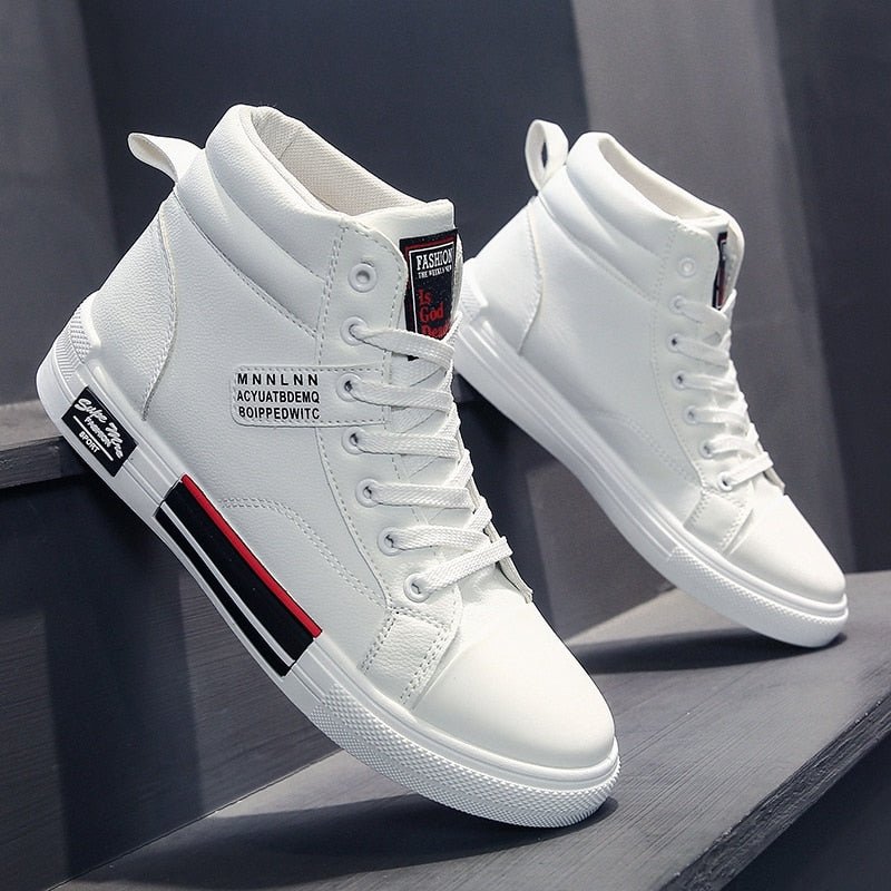 Urian – Klassische Herren Schnürschuhe in hoher Form Weiß