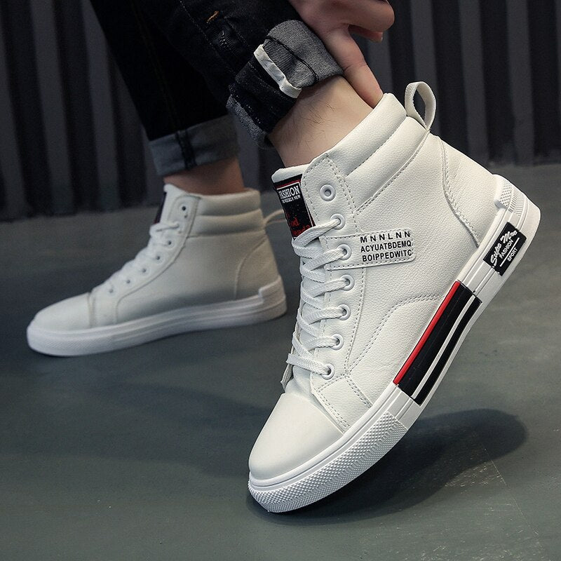 Urian – Klassische Herren Schnürschuhe in hoher Form Weiß