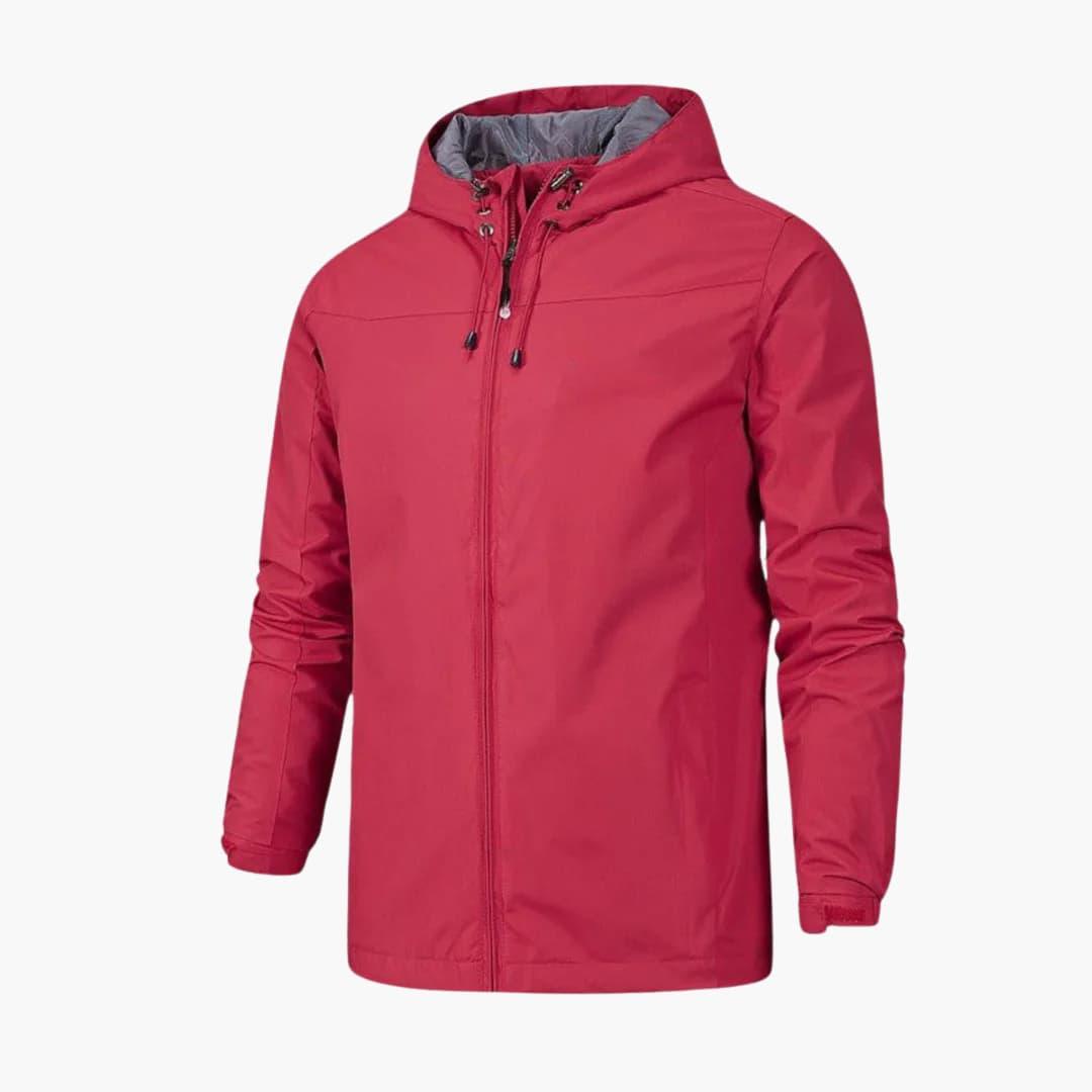 Valentin – Wasserdichte Atmungsaktive Herren Regenjacke Rot