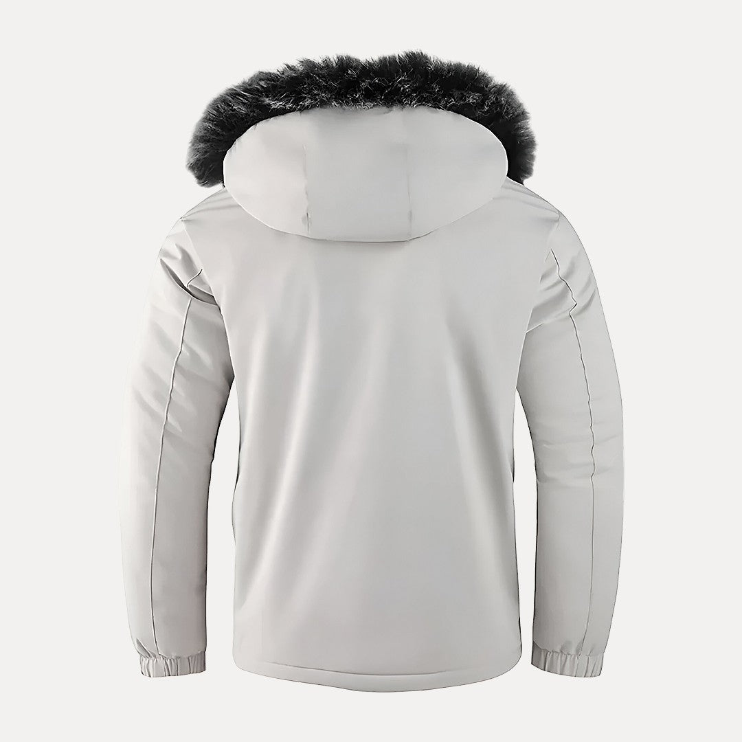 Valentina - Daunenjacke Alpine Warm Kapuze Leicht Elegant Weiß