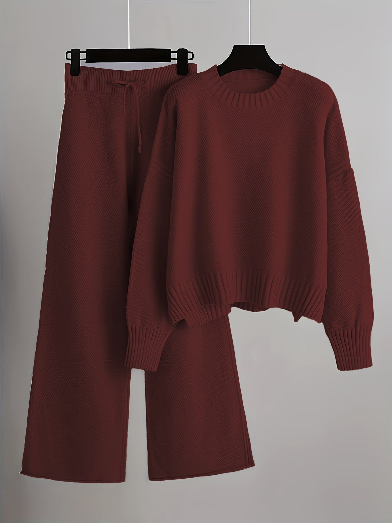 Valeria - Kuscheliges Warmes Damen Set Burgund