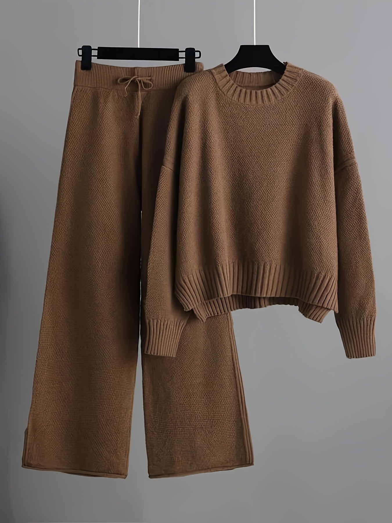 Valeria - Kuscheliges Warmes Damen Set Dunkelbraun