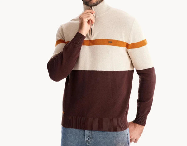 Roel  - Gemütlicher Quarter Zip Pullover