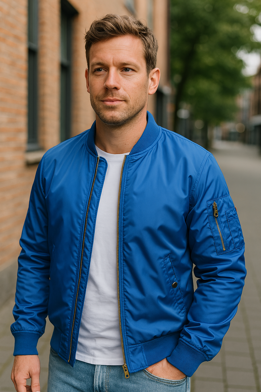 Viggo - Stylische Bomberjacke Für Männer Blau