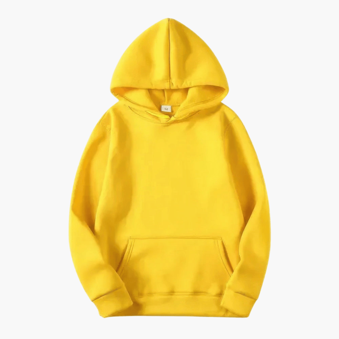Viktor – Figurbetonter Unisex Kapuzenpullover Casual Style Gelb