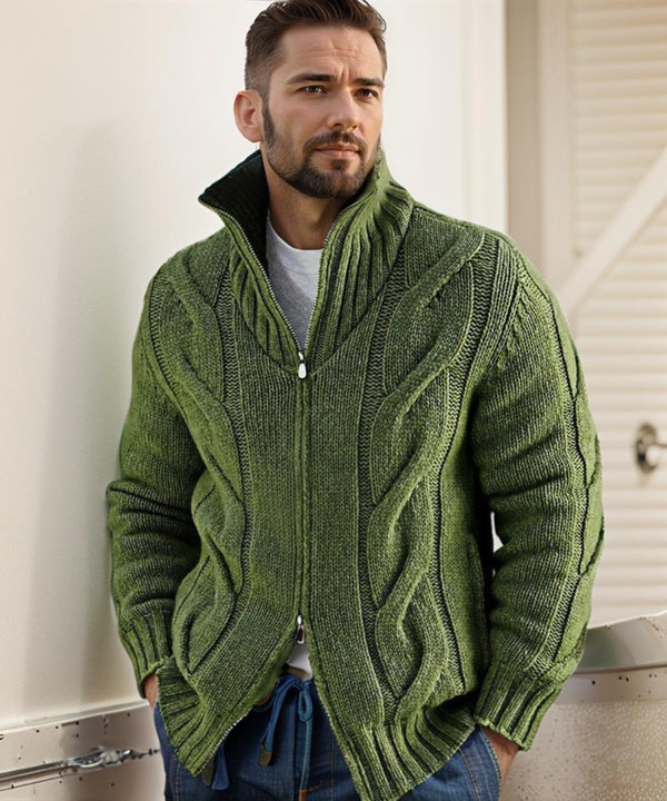 Strickjacke mit Zwei-Wege-Reißverschluss