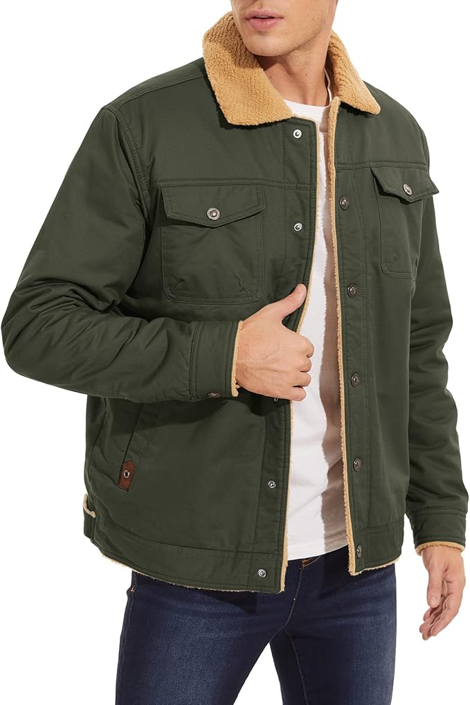 Vreni – Dicker Warmer Herren Wintermantel Outdoor Grün