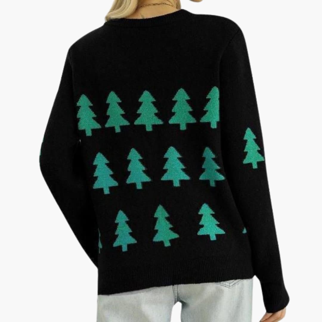 Marita - Damen Weihnachtspullover Weihnachtsbaum
