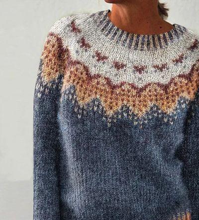 Marelyn - Stilvoller grauer Herbstpullover