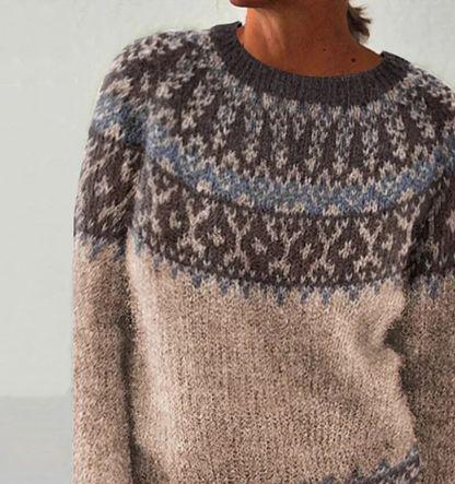 Myra - Schicker Herbstpullover in Kaffee-Farbe