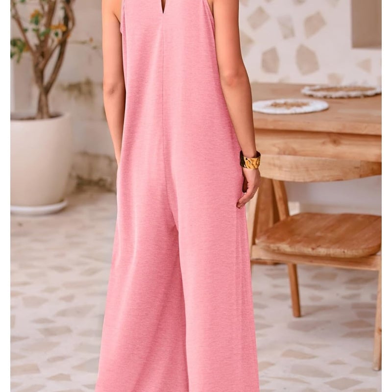 Yve- Stilvoller Sommer Overall Rosa 1