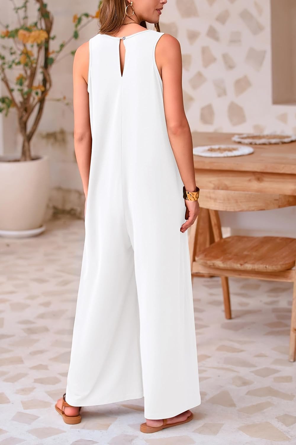 Yve- Stilvoller Sommer Overall Rosa Weiß