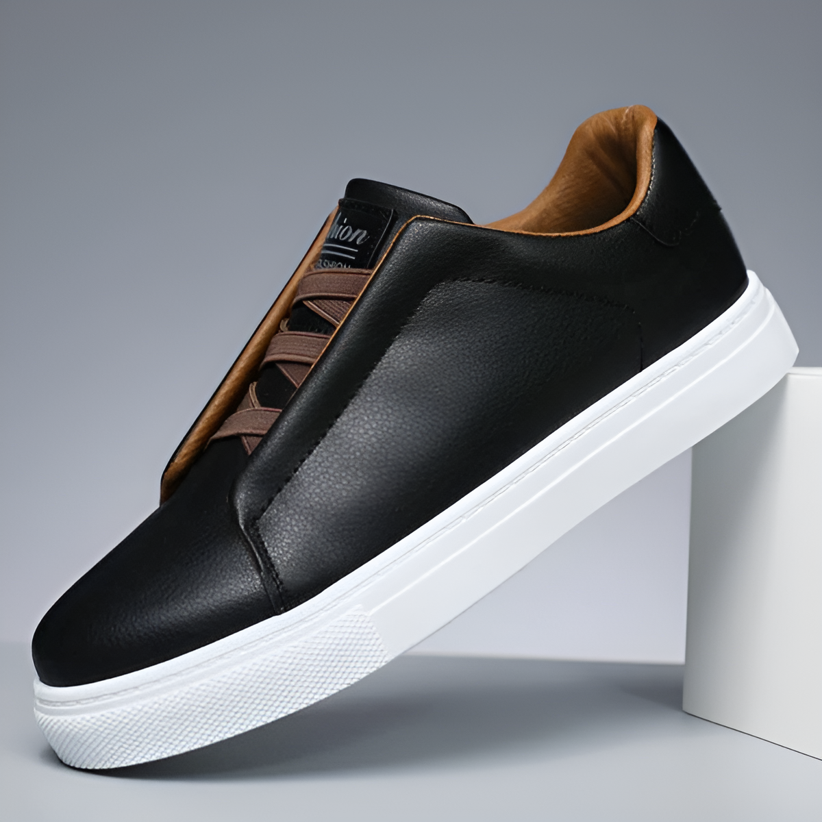 Gregor – Herren Sneaker Leder Klassisch Bequem Alltagsschuh