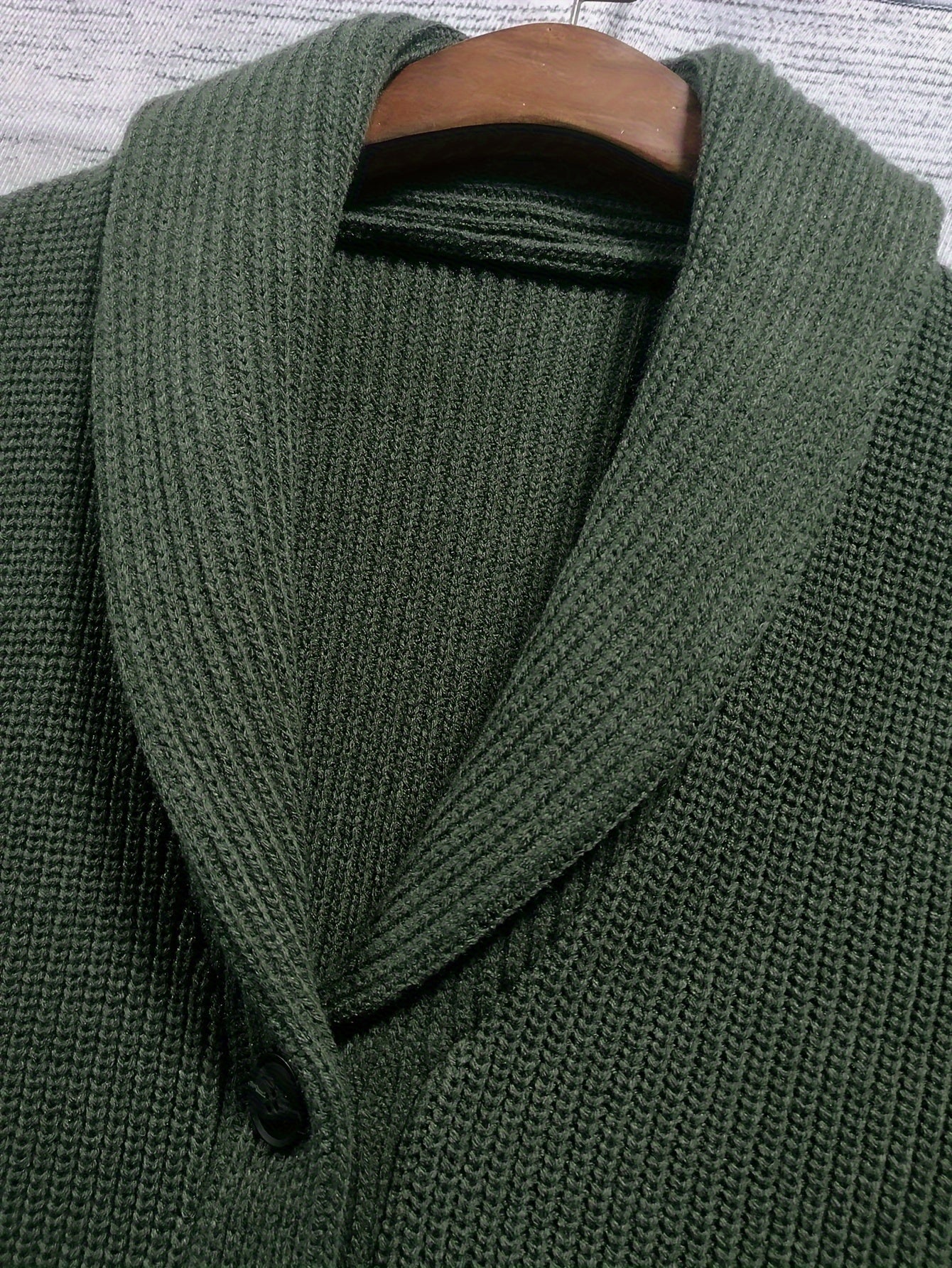 Bastian – Winter-Cardigan mit langen Ärmeln für Herren Mit Knopf