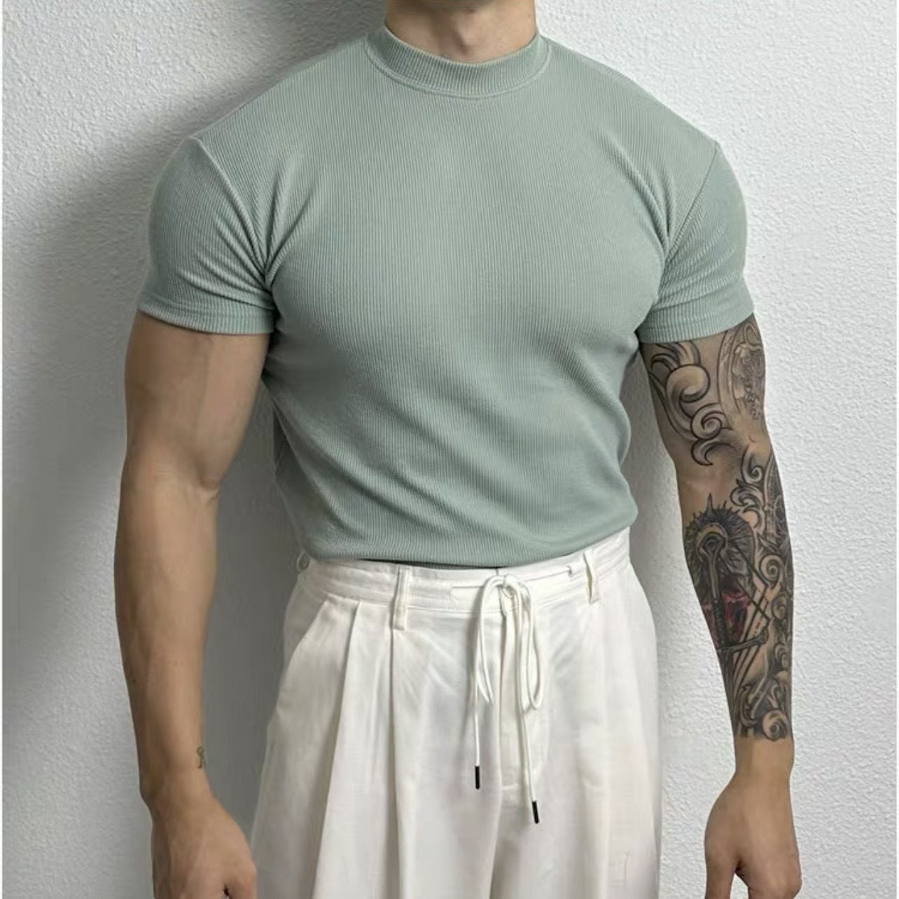 Gero – T-Shirt Herren Halbkragen Stretch Bequem Modern