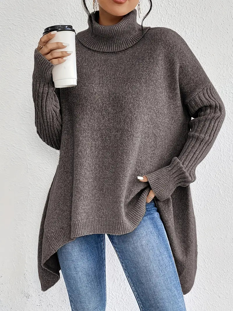 Fabia – Langer Rollkragenpullover für Damen