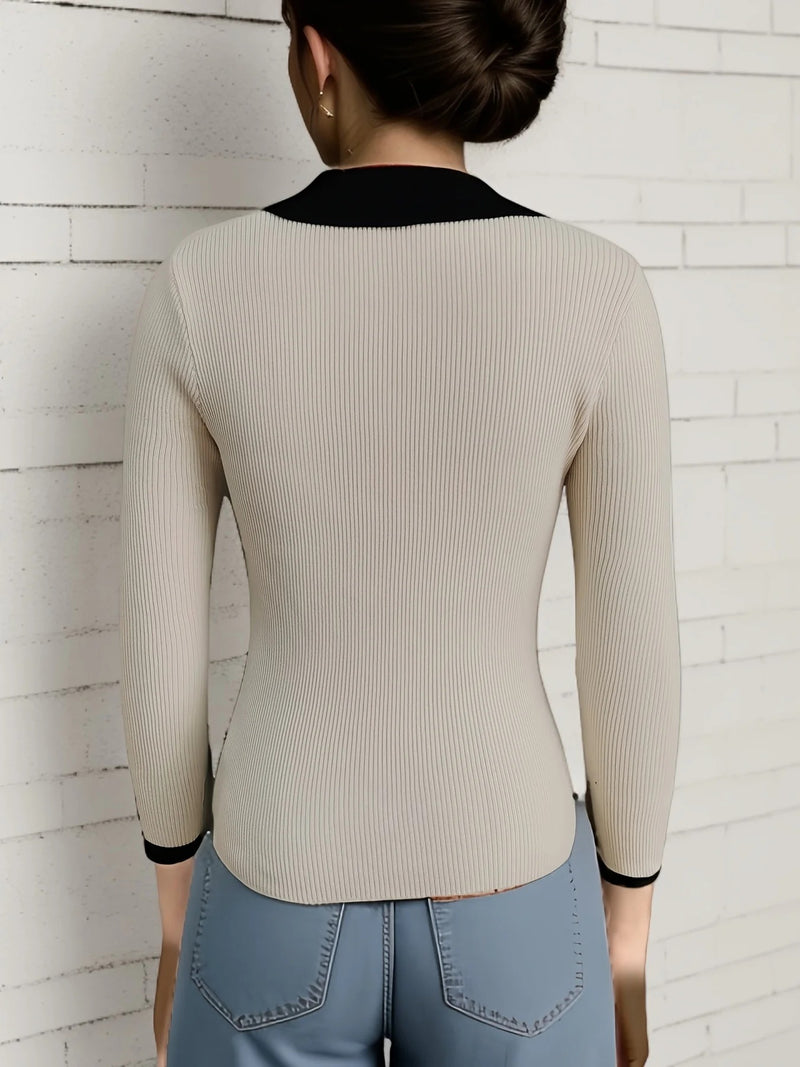 Arlla - Eleganter V-Ausschnitt Pullover