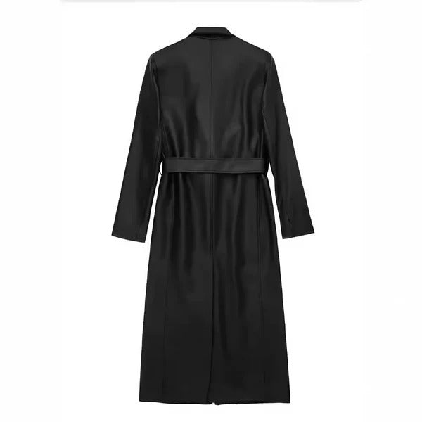 Sortie - Oversized Kunstleder Trenchcoat