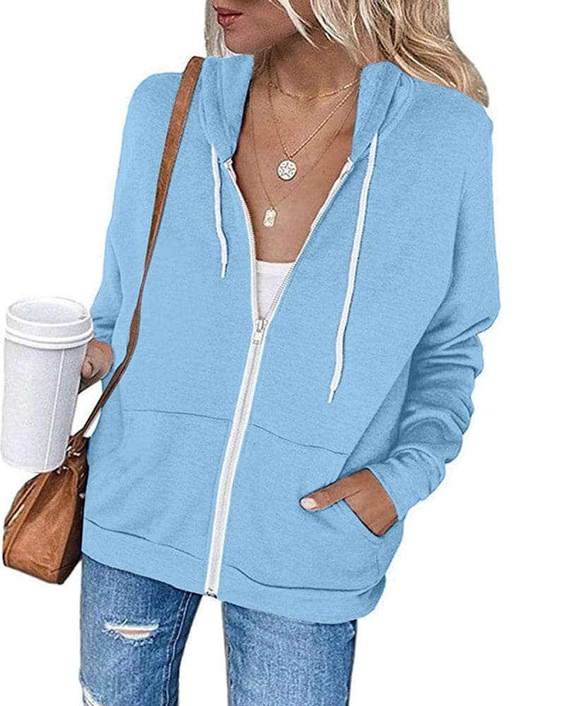 Paulina - Damen Kapuzenjacke mit Reißverschluss