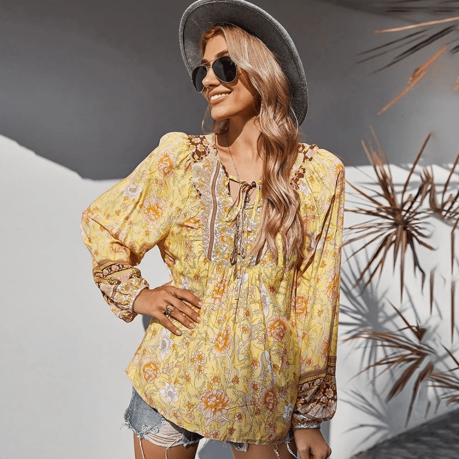 Braelyn - Schicke Blumenbluse