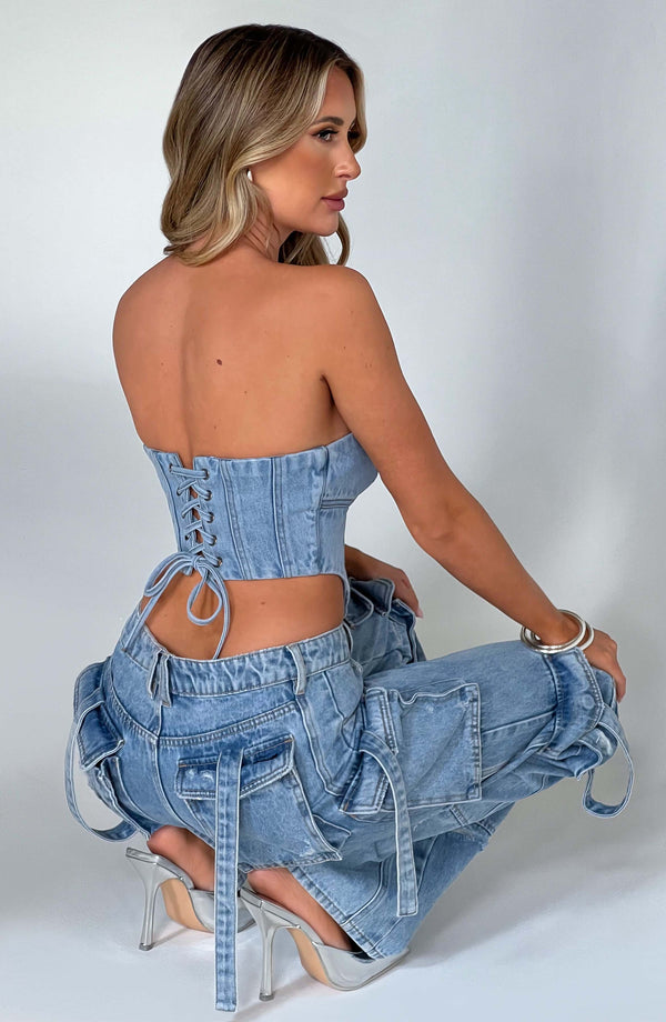 Jannika - Stylische Cargohose aus Denim