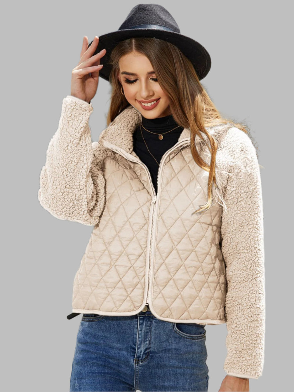 Ute – Jacke im Raglan-Stil mit Reißverschluss