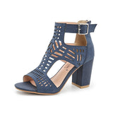 Skyla - Peep-Toe High Heels Sandalen mit Hohlem Design