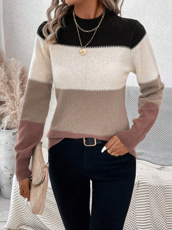 Bella -  Timeless Contrast Knit Sweater